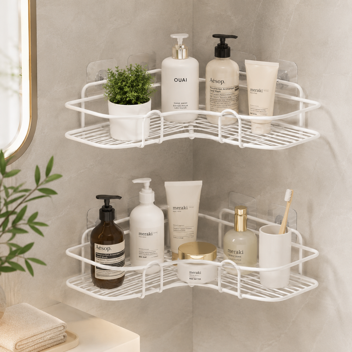 No-Drill Corner Shower Caddy