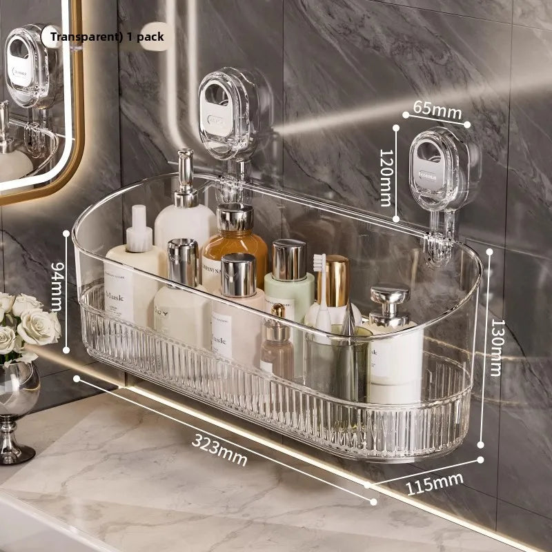 No-Drill Bathroom Storage Shelf