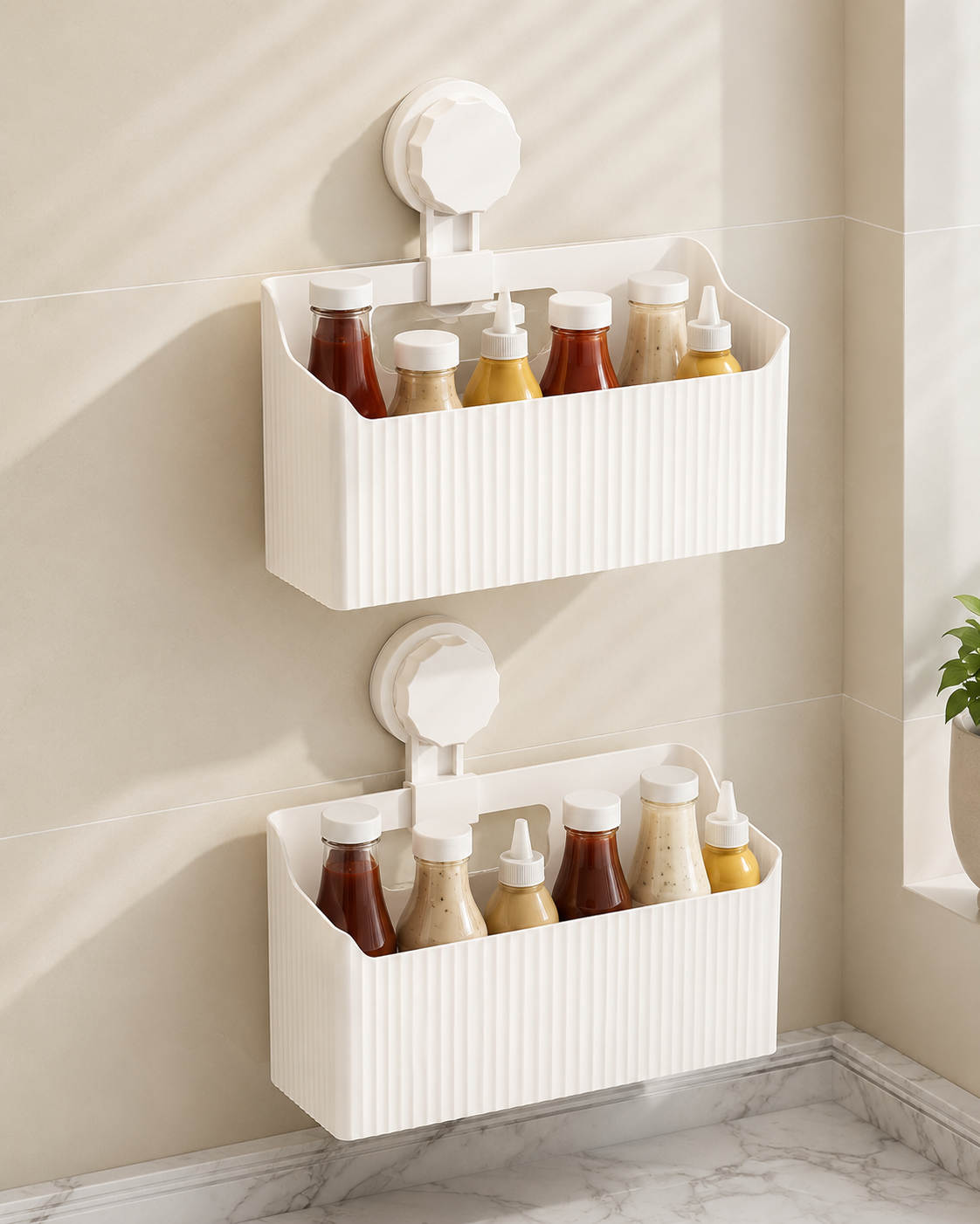 Adhesive Wall Storage Basket