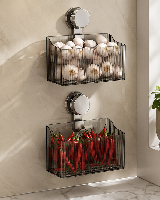 Adhesive Wall Storage Basket