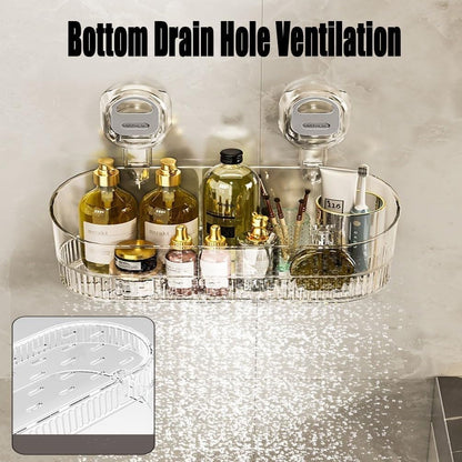 No-Drill Bathroom Storage Shelf